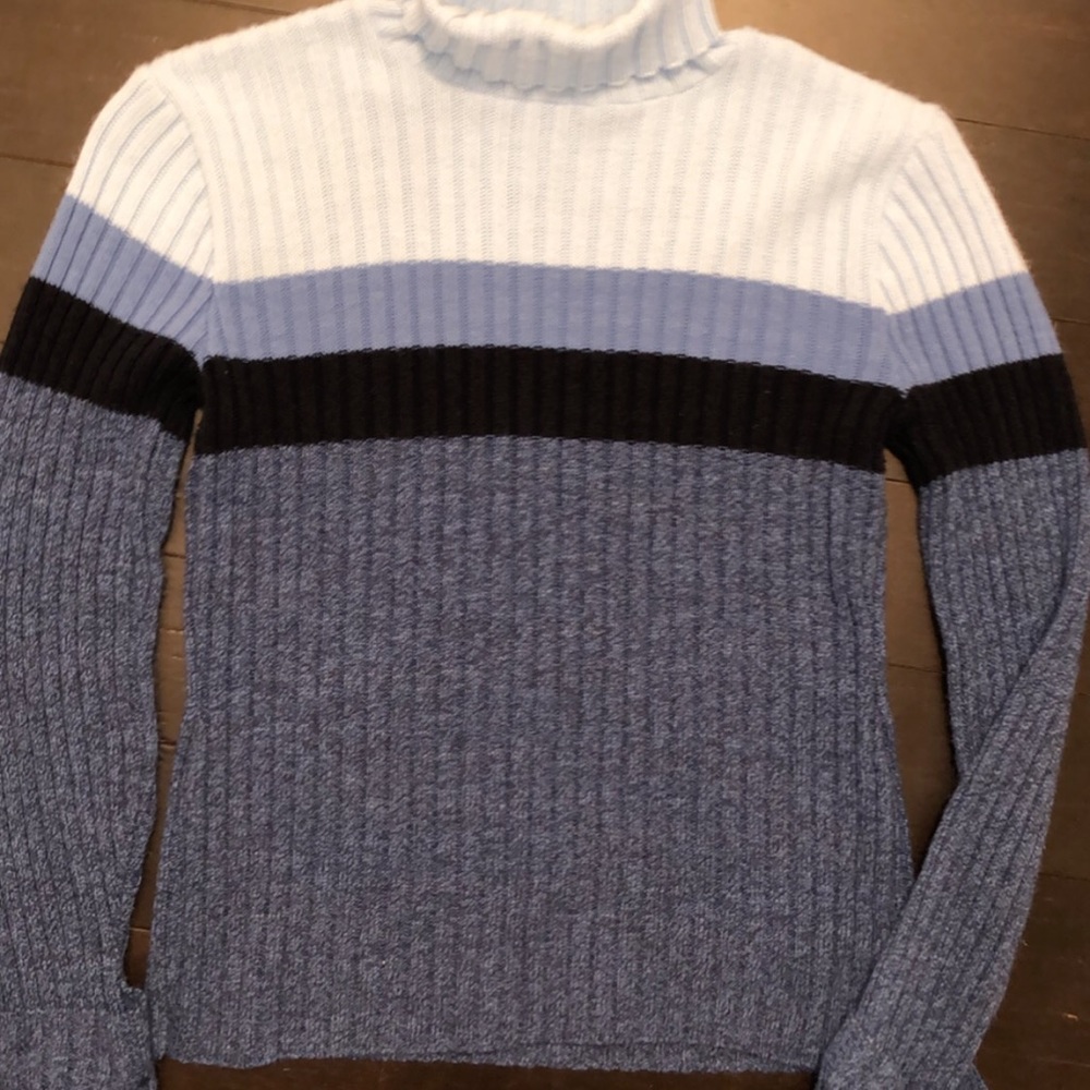 Vintage Striped Turtleneck Sweater